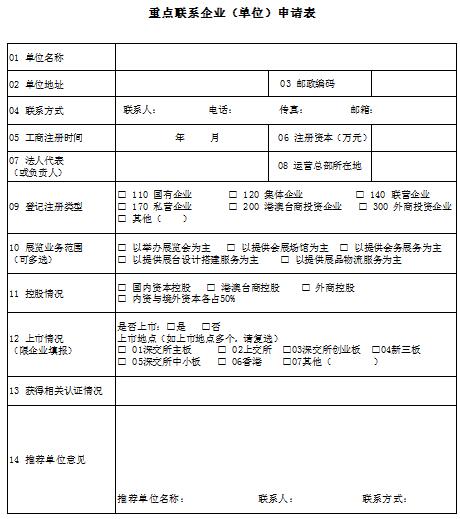 商務(wù)部：展覽業(yè)重點(diǎn)企業(yè)（單位）聯(lián)系方案